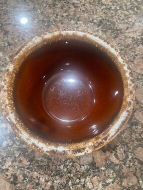 Vintage Hull Pottery Brown Drip Small Bowl 6”